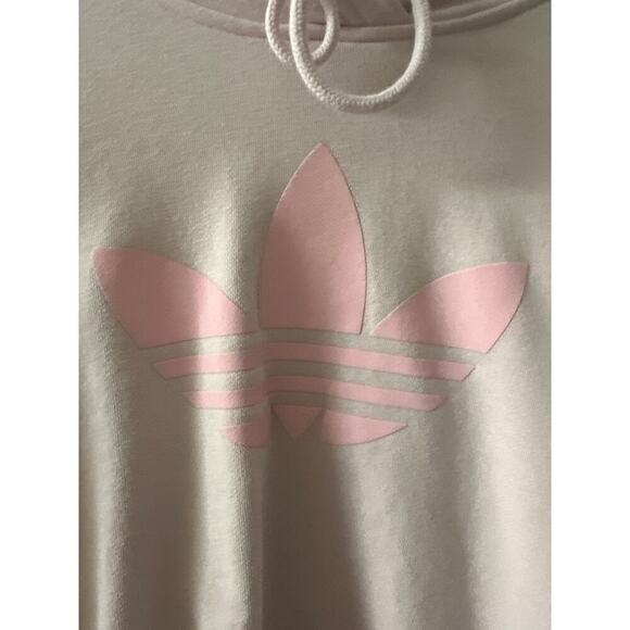 Adidas Womens Oversized Hoodie Sweatshirt Light Pink With Drawstring - Picture 2 of 4
